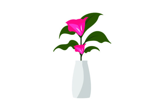Beautiful Flowers in Pots-06 Graphics and Illustrations Review