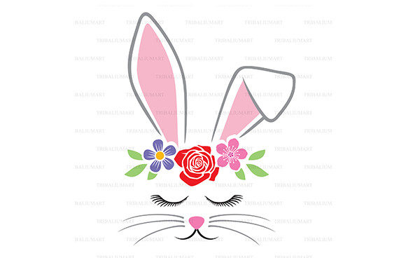 Bunny with Flowers Graphics and Illustrations Review