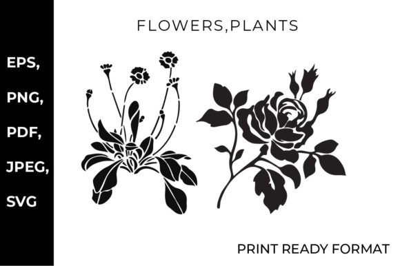 Flowers Bundle Svg Cut File Graphic: Graphics and Illustrations for Makers