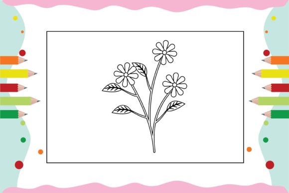 Flowers Coloring Pages for Kid 36 Graphics and Illustrations