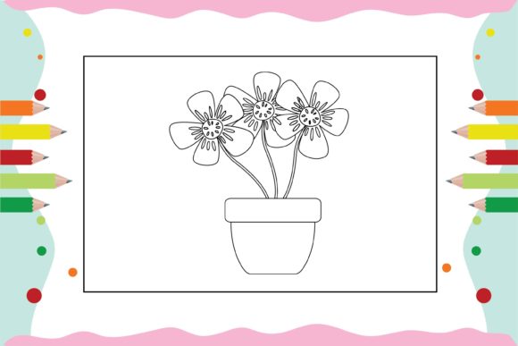 Flowers Coloring Pages for Kid 50 Graphics and Illustrations