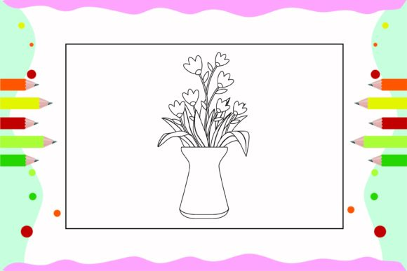 Flowers Coloring Pages for Kids 11 Graphics and Illustrations Review