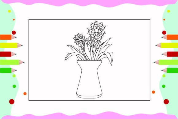 Flowers Coloring Pages for Kids 13: Graphics and Illustrations Review