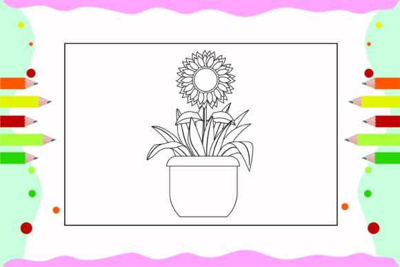 Flowers Coloring Pages for Kids 32 Graphics and Illustrations Review