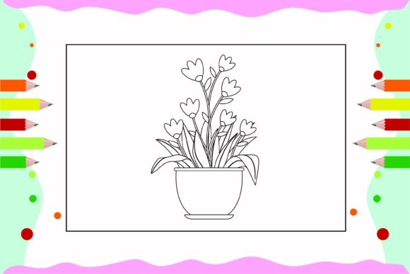 Flowers Coloring Pages for Kids 38: A Practical Review for Graphics and Illustrations Sellers
