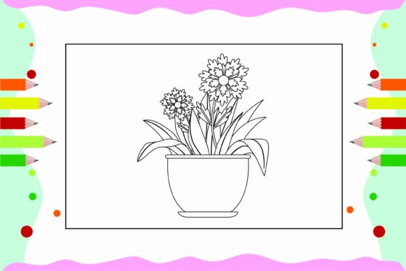 Flowers Coloring Pages for Kids 41 Graphics and Illustrations Review