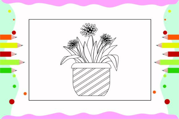 Flowers Coloring Pages for Kids 50 Graphics and Illustrations Review