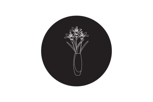 Flowers Nature Florals White Line Style Graphics and Freebies