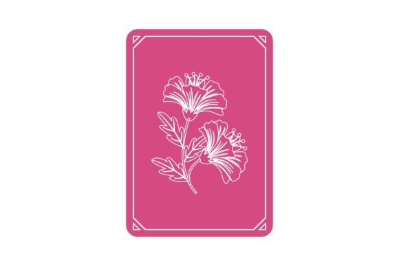 Pink Flowers Illustration Icon Design Graphics Review