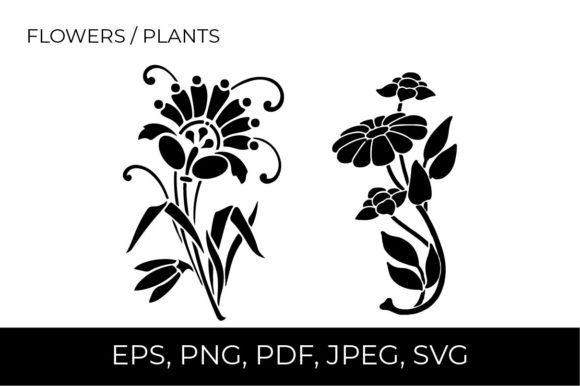 Wildflower Cut File, Flowers Bundle Svg Graphics and Illustrations