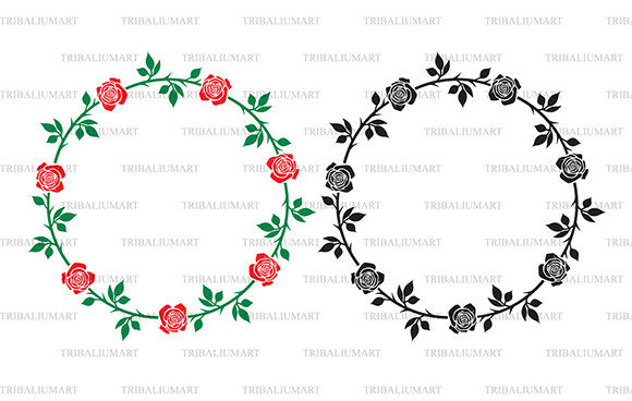 Wreath with Roses: A Designer’s Review of These Graphics and Illustrations